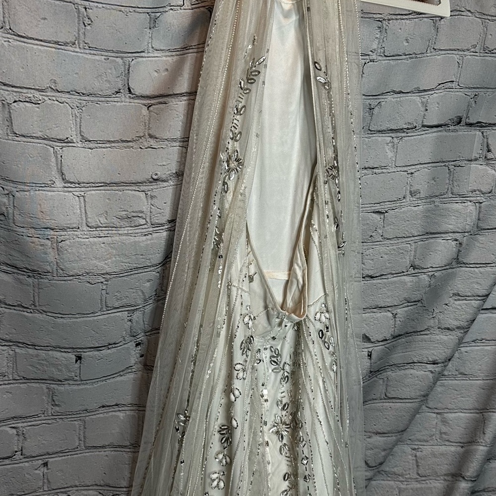 BHLDN Osborne Beautiful Sheath Halter Wedding Dress - Picture 12 of 13